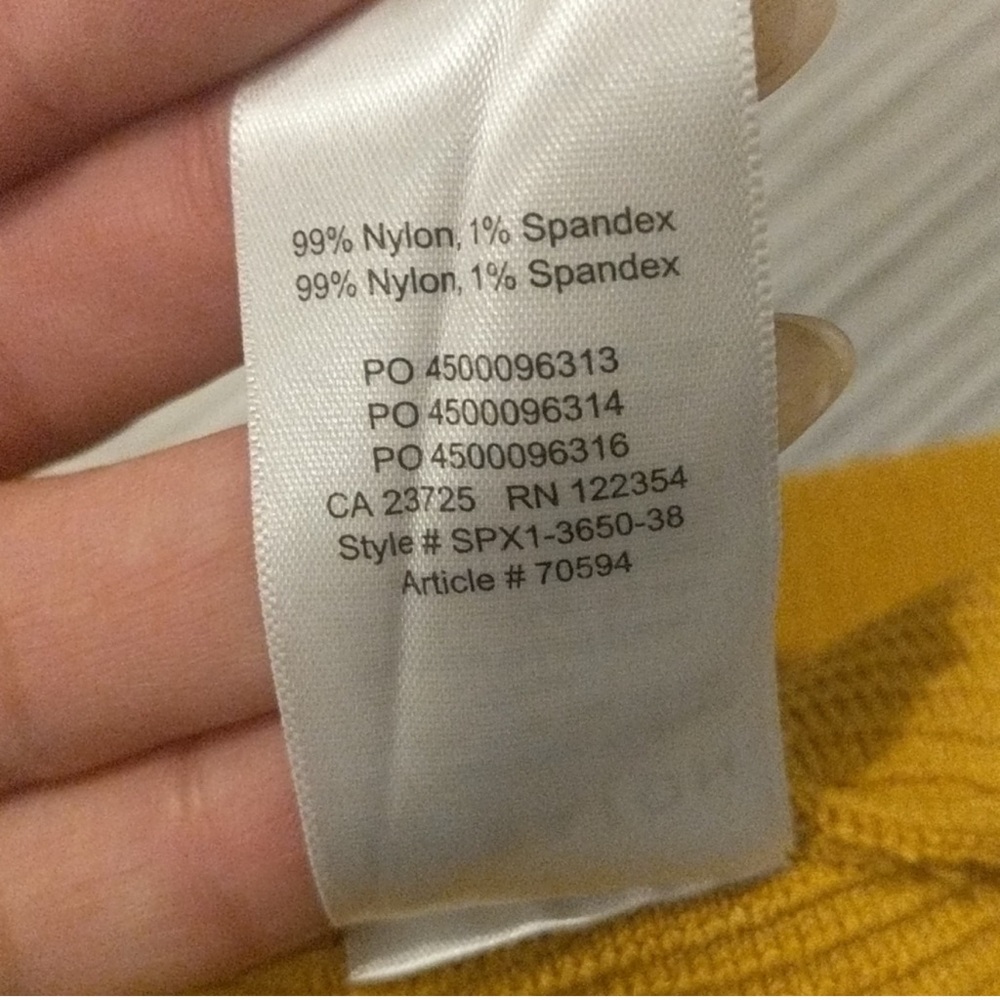 Aritzia Babaton Mustard Yellow Sculpt Knit Crop Top L - Picture 6 of 6